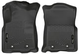 Husky Liners 2018 Toyota Tacoma Double Cab WeatherBeater Black Front Floor Liners Husky Liners Floor Mats - Rubber  AXOPROS