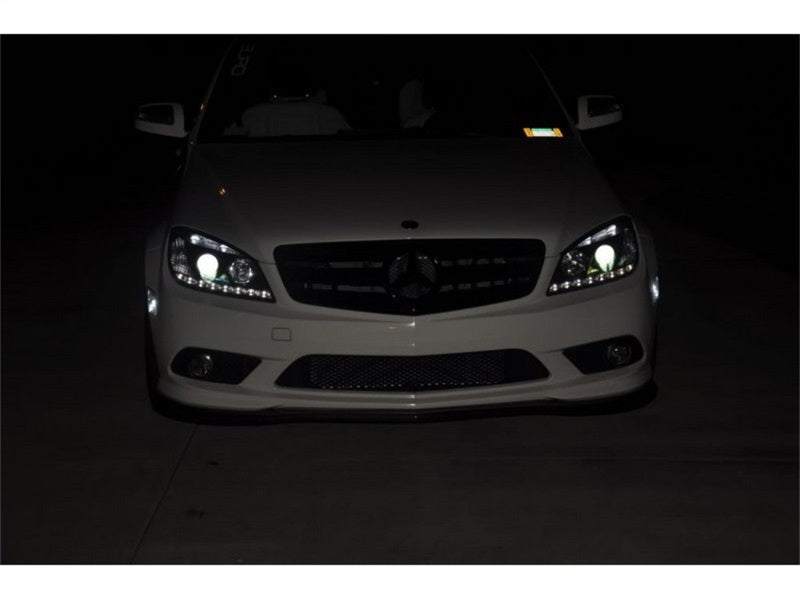 Spyder Mercedes Benz C-Class 08-11 Projector Headlights Halogen - DRL Blk PRO-YD-MBW20408-DRL-BK SPYDER Headlights  AXOPROS
