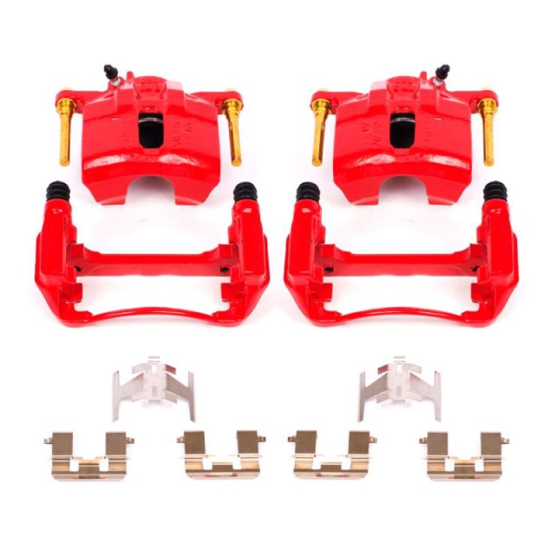 Power Stop 97-99 Acura CL Front Red Calipers w/Brackets - Pair PowerStop Brake Calipers - Perf  AXOPROS