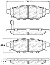 StopTech Performance 08-10 WRX Rear Brake Pads Stoptech Brake Pads - Performance  AXOPROS