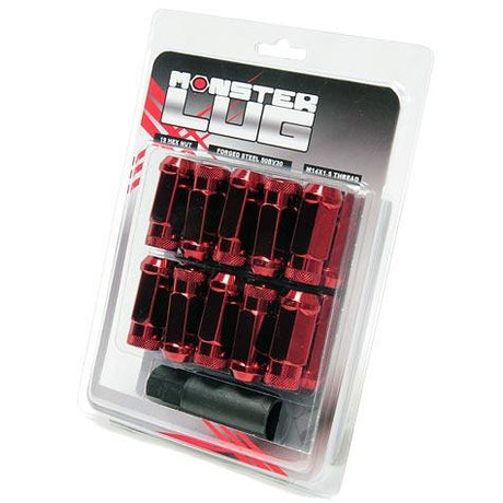 Wheel Mate Wheel Mate Monster Locking Lug Nut Set of 4 - Red 14x1.50 Lug Nuts aftermarket performance part