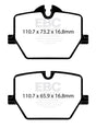 EBC EBC Racing 2020+ Toyota GR Supra 2.0T/3.0T (w/13.6in Rear Rotor) RP-X Race Rear Brake Pads Brake Pads - Racing aftermarket performance part