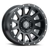 ICON Compression 17x8.5 5x5 -6mm Offset 4.5in BS 71.5mm Bore Satin Black Wheel ICON Wheels - Cast  AXOPROS