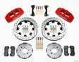Wilwood Dynapro 6 Front Hat Kit 12.19in Drilled Red 90-99 Civic w/240 mm Disc Wilwood Big Brake Kits  AXOPROS