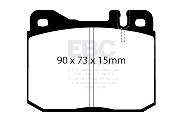 EBC 76-79 Mercedes-Benz 230 Redstuff Front Brake Pads EBC Brake Pads - Performance  AXOPROS
