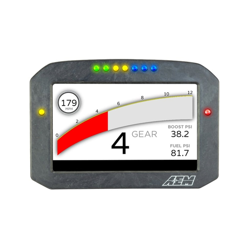 AEM AEM CD-7G Carbon Flush Digital Dash Display w/ Internal 20Hz GPS & Antenna Gauges aftermarket performance part