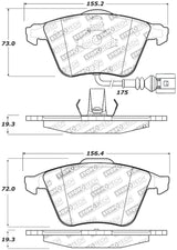 StopTech Performance 08-13 Audi TT Quattro / 12 VW Golf R Front Brake Pads Stoptech Brake Pads - Performance  AXOPROS