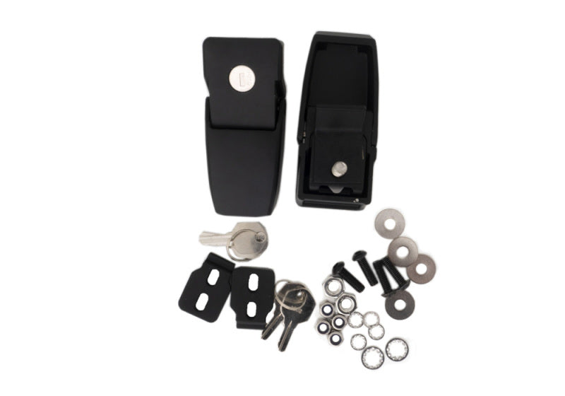 Rampage 2018-2019 Jeep Wrangler(JL) Sport 2-Door Locking Hood Catches - Black Rampage Hood Pins  AXOPROS