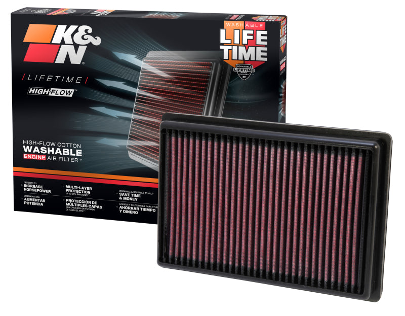 K&N 11-13 Chevrolet Aveo 1.2L/1.3L/1.4L/1.6L / 12-13 Sonic 1.4L/1.8L Replacement Air Filter K&N Engineering Air Filters - Drop In  AXOPROS