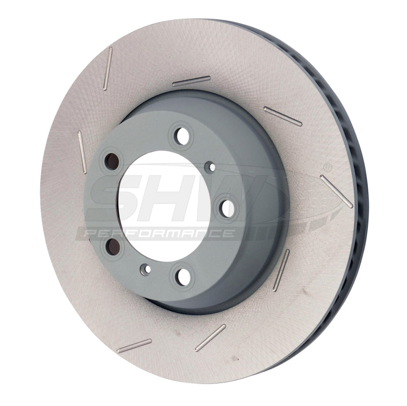 SHW 11-16 Porsche Panamera 4 3.6L w/o Ceramic Brakes Left Rear Slotted MB Brake Rotor (971615601P) SHW Performance Brake Rotors - Slotted  AXOPROS
