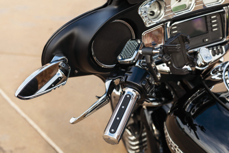 Kuryakyn Heavy Industry Grips Throttle-By-Wire Chrome Kuryakyn Grips  AXOPROS