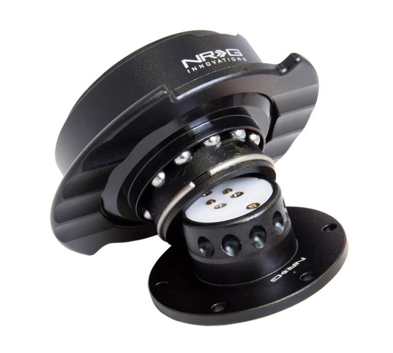 NRG Quick Release Kit Gen 2.5 - Black / Black Ring w/Finger Grooves NRG Quick Release Adapters  AXOPROS