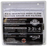 K&N Universal Air Filter Chrome Round Tapered Blue - 4in Flange ID x 1.125in Flange Length x 5.5in H K&N Engineering Air Filters - Universal Fit  AXOPROS