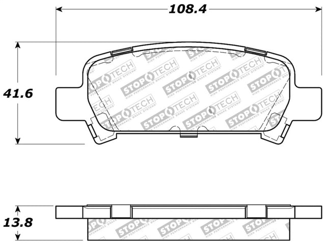 StopTech Performance 02-03 WRX Rear Brake Pads Stoptech Brake Pads - Performance  AXOPROS