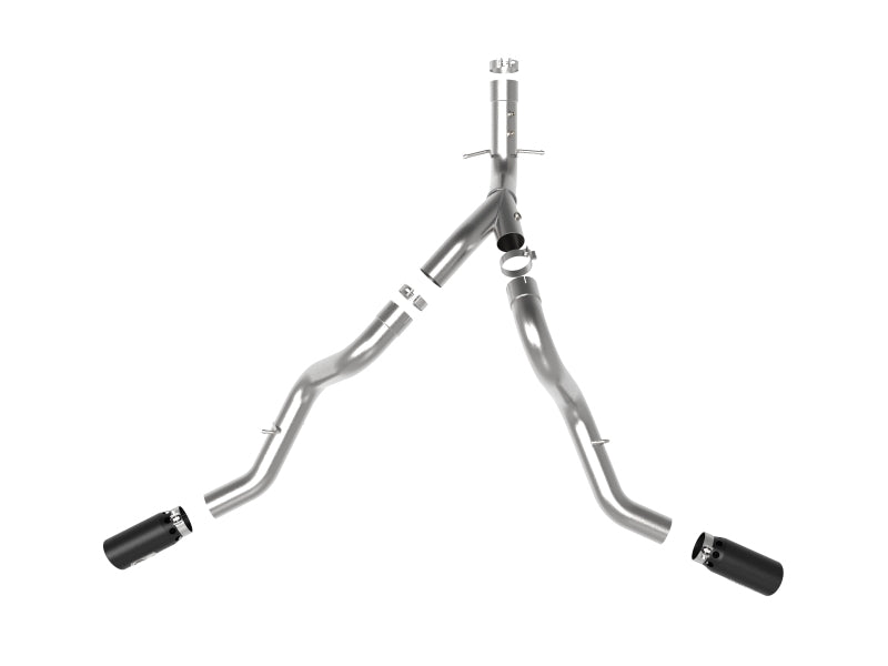 aFe aFe Large Bore-HD 4in 409SS DPF-Back Exhaust System w/Black Tip 20 GM Diesel Trucks V8-6.6L (td) L5P DPF Back aftermarket performance part