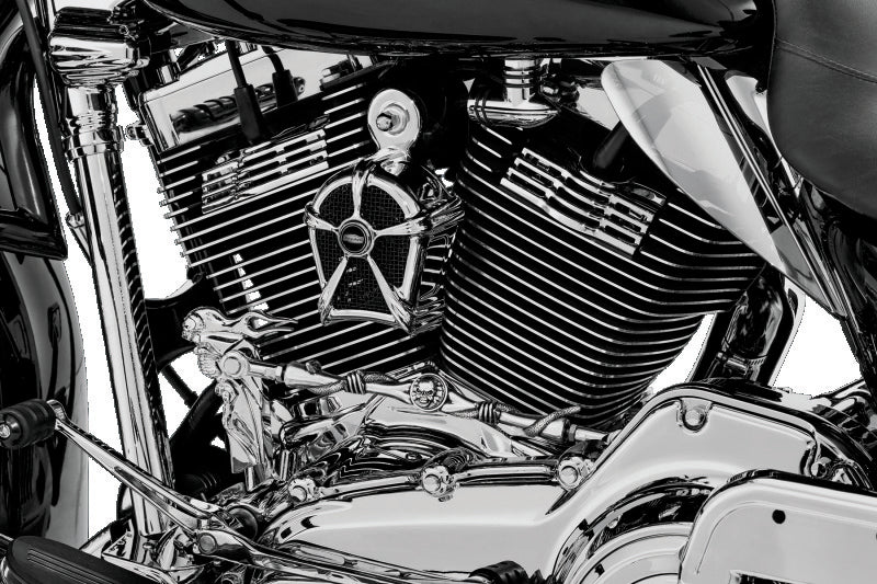Kuryakyn Mach 2 Horn Cover Chrome With Black Mesh Kuryakyn Horn Accessories  AXOPROS