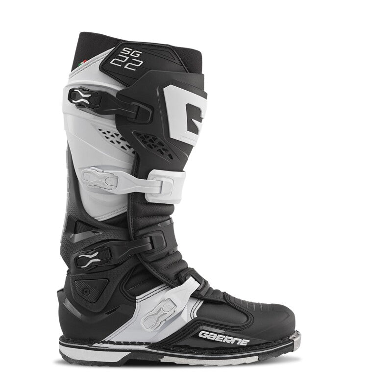 Gaerne SG22 Boot Black/White Size - 9 Gaerne Motorcycle Boots  AXOPROS