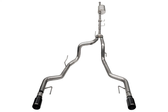Corsa 2021-2025 Ford F-150 SuperCrew/5.5ft Bed 3.5L V6 Sport Cat-Back Dual Rear Exit-Black PVD CORSA Performance Catback  AXOPROS