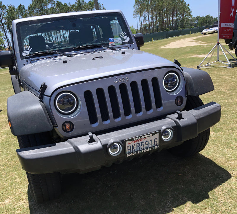 Oracle 7in High Powered LED Headlights - Black Bezel - Dynamic - Dynamic SEE WARRANTY ORACLE Lighting Headlights  AXOPROS
