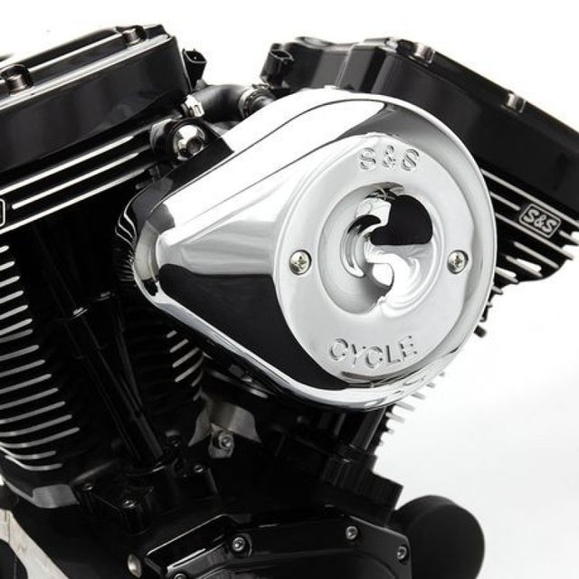 S&S Cycle 2017+ M8 Models Stealth Air Cleaner Kit w/ Chrome Teardrop Cover S&S Cycle Air Intake Components  AXOPROS