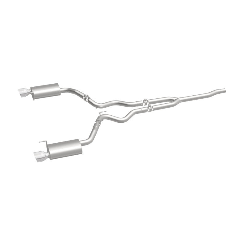 MagnaFlow Cat Back, SS, 2.5in, Street, Dual Split Polished 4.5in Tips 2015 Ford Mustang Ecoboost Magnaflow Catback  AXOPROS