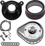 S&S Cycle 01-15 Fuel-Injected Softail Models Stealth Air Cleaner Kit w/ Chrome Mini Teardrop Cover S&S Cycle Air Intake Components  AXOPROS