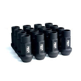 BLOX Racing Street Series Forged Lug Nuts - Flat Black 12 x 1.5mm - Set of 20 (New Design) BLOX Racing Lug Nuts  AXOPROS