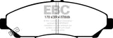 EBC 07-13 Acura MDX 3.7 Ultimax2 Front Brake Pads EBC Brake Pads - OE  AXOPROS