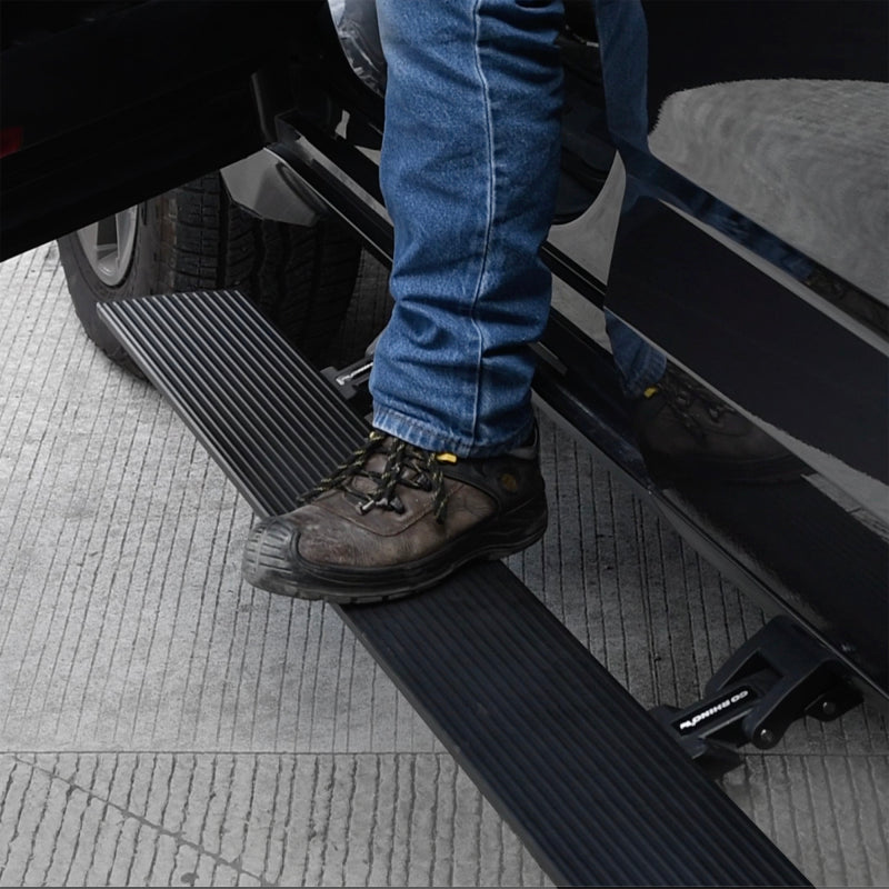 RealTruck 22-24 Toyota Tundra Crew Cab VoltStep Electric Running Board Kit - Tex. Blk Go Rhino Running Boards  AXOPROS