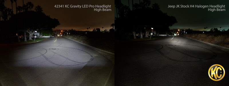 KC HiLiTES 07-18 Jeep JK (Not for Rubicon/Sahara) 7in. Gravity LED Pro DOT Headlight (Pair Pack Sys) KC HiLiTES Headlights  AXOPROS
