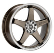 Enkei EV5 17x7 4x100/114.3 45mm Offset 72.6 Bore Diameter Matte Bronze w/ Machined Lip Wheel Enkei Wheels - Cast  AXOPROS