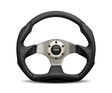 Momo Eagle Steering Wheel 350 mm - Black Leather/Anth Spokes MOMO Steering Wheels  AXOPROS
