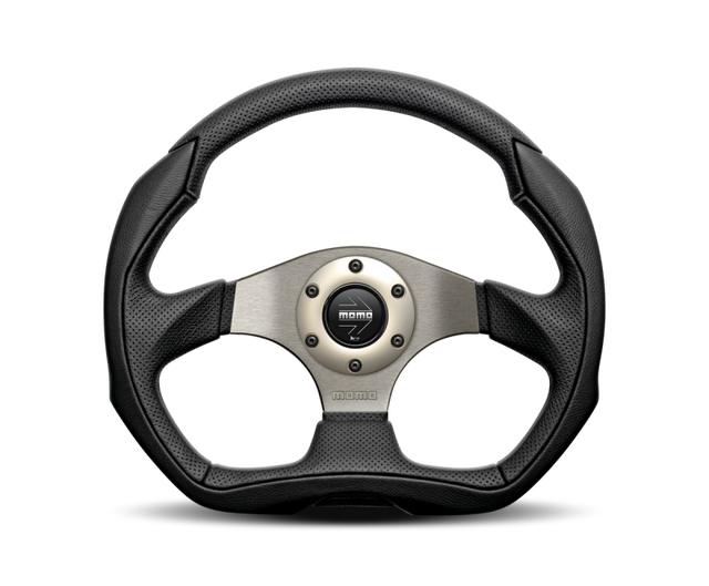 Momo Eagle Steering Wheel 350 mm - Black Leather/Anth Spokes MOMO Steering Wheels  AXOPROS