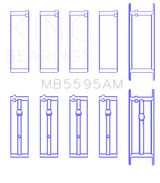 King Nissan KA-24E Main Bearing Set - Size STD King Engine Bearings Bearings  AXOPROS