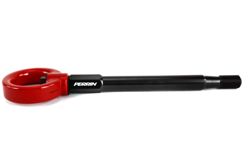 Perrin 08-14 Subaru WRX/STI Tow Hook Kit (Front) - Red Perrin Performance Tow Hooks  AXOPROS