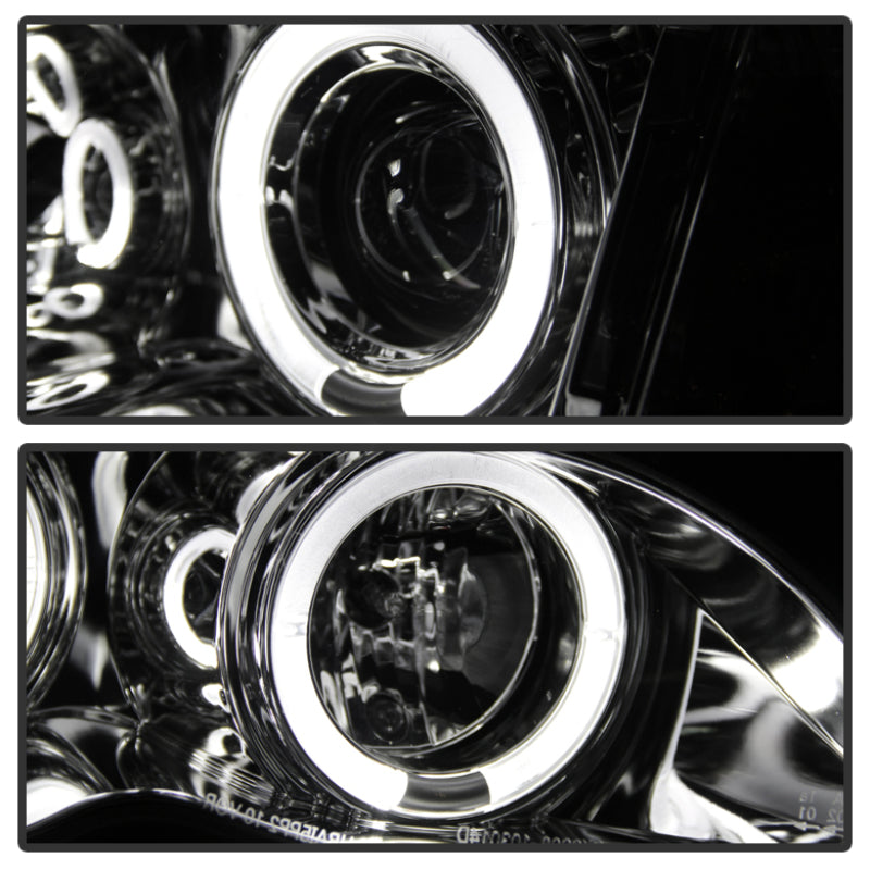 Spyder BMW E46 3-Series 02-05 4DR Projector Headlights 1PC LED Halo Chrm PRO-YD-BMWE4602-4D-AM-C SPYDER Headlights  AXOPROS