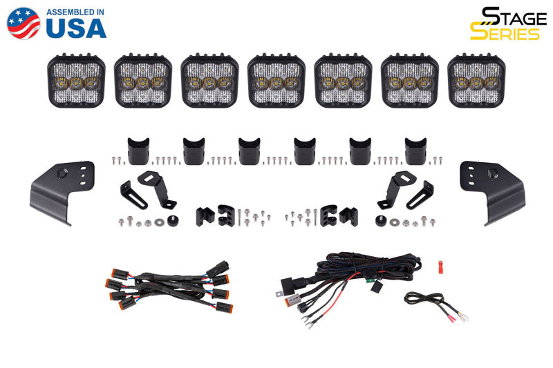Diode Dynamics Bronco SS5 Sport CrossLink Windshield - White Combo Lightbar Kit Diode Dynamics Light Bars & Cubes  AXOPROS