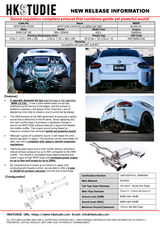 HKS HKSTUDIE EXHAUST for BMW G87 6MT HKS Catback  AXOPROS