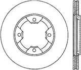 StopTech Power Slot 84-85 Nissan 300ZX Slotted & Drilled Left Front Rotor Stoptech Brake Rotors - Slot & Drilled  AXOPROS