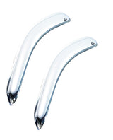 AVS 99-07 Chevy Silverado 1500 Standard Cab Outside Mount Front Window Ventvisor 2pc - Chrome AVS Wind Deflectors  AXOPROS