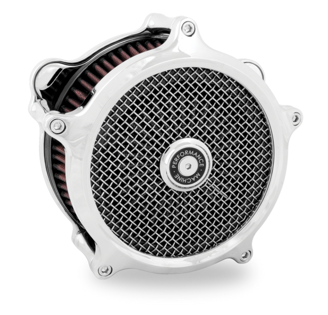 Performance Machine 23-Up CVO, 2024 Touring Super Gas Air Cleaner - Chrome Performance Machine Air Filters - Direct Fit  AXOPROS