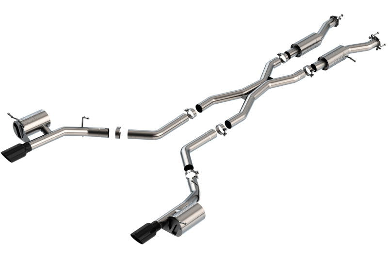 Borla 2021+ Dodge Durango SRT Hellcat 6.2L V8 AWD S-Type Cat-Back Exhaust System - Black Chrome Tips Borla Catback  AXOPROS