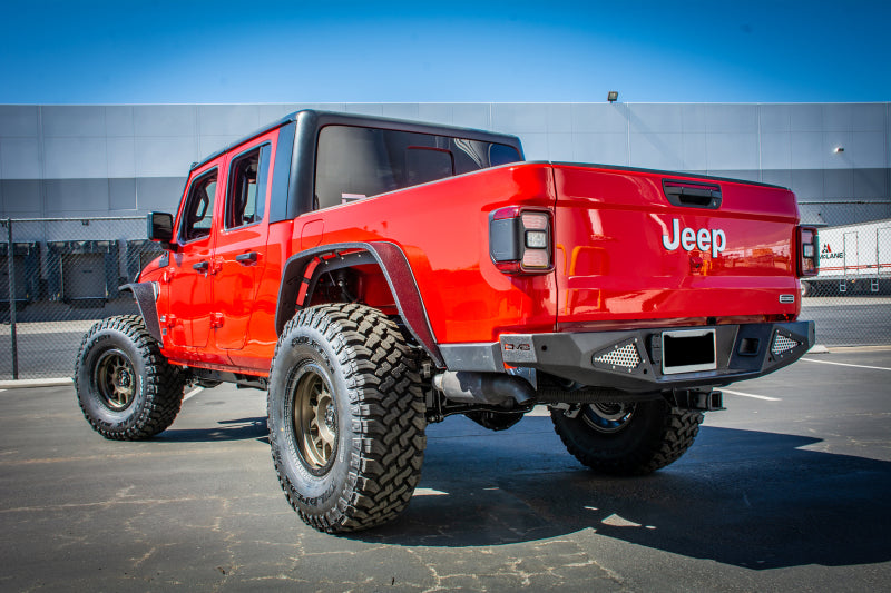 DV8 Offroad 2018+ Jeep Gladiator Rear Bumper DV8 Offroad Bumpers - Steel  AXOPROS