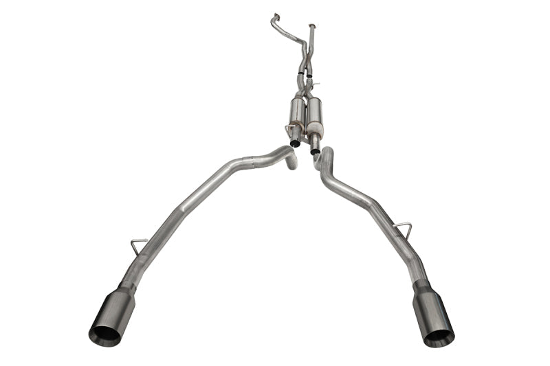 Corsa 2021-2024 Dodge Ram TRX Crew Cab Xtreme Catback Exhaust Dual Rear Gunmetal Tip CORSA Performance Catback  AXOPROS