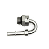 DeatschWerks 8AN ORB Male to 3/8in Male EFI Quick Connect Adapter 180-Degree - Anodized Matte Black DeatschWerks Fuel Components Misc  AXOPROS