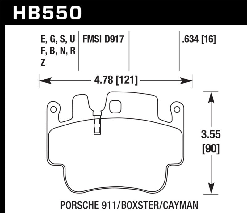 Hawk 98-05 Porsche 911 Front & Rear / 00-07 Boxster / 06 Cayman Front DTC-60 Race Brake Pads Hawk Performance Brake Pads - Racing  AXOPROS