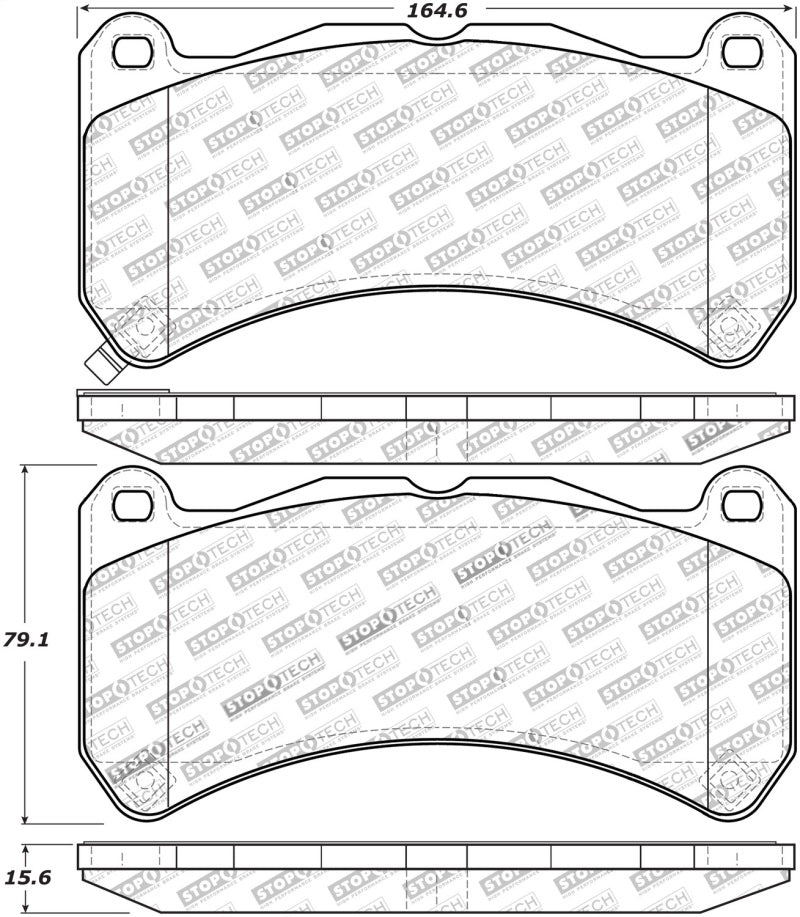 StopTech Performance 08-09 Lexus IS F Front Brake Pads Stoptech Brake Pads - Performance  AXOPROS