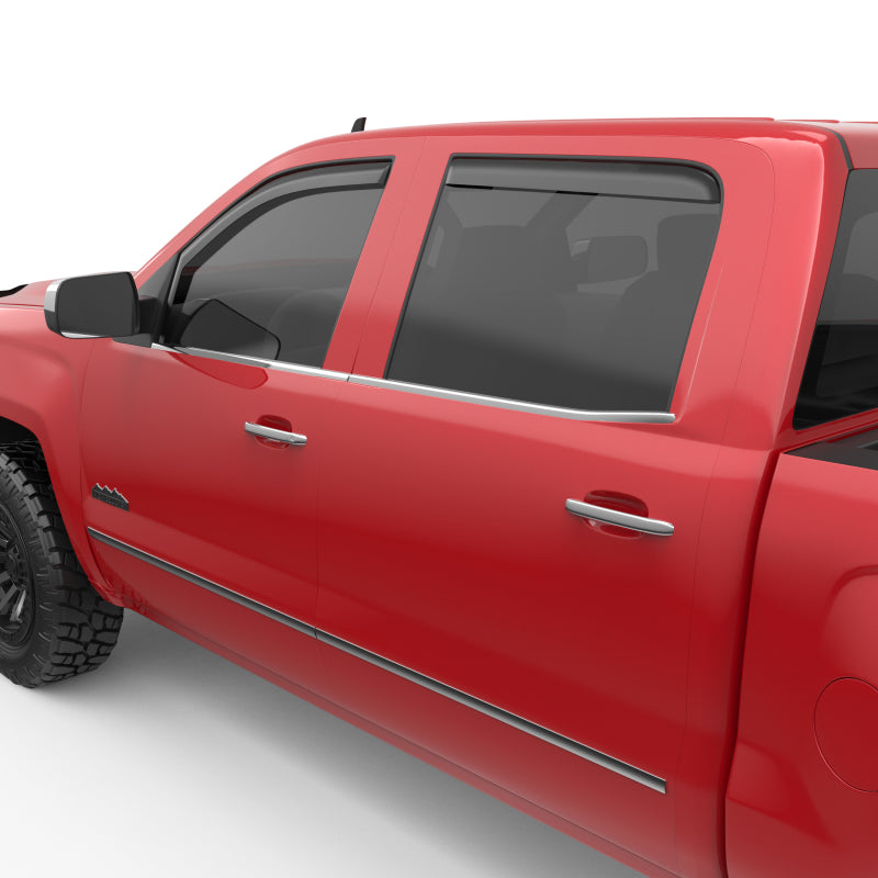 EGR 14+ Chev Silverado/GMC Sierra Crw Cab In-Channel Window Visors - Set of 4 - Matte (571775) EGR Wind Deflectors  AXOPROS