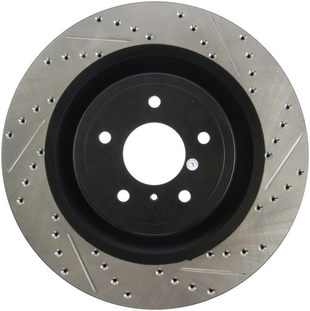 StopTech Infiniti G37 / Nissan 370Z SportStop Slotted & Drilled Front Left Rotor Stoptech Brake Rotors - Slot & Drilled  AXOPROS