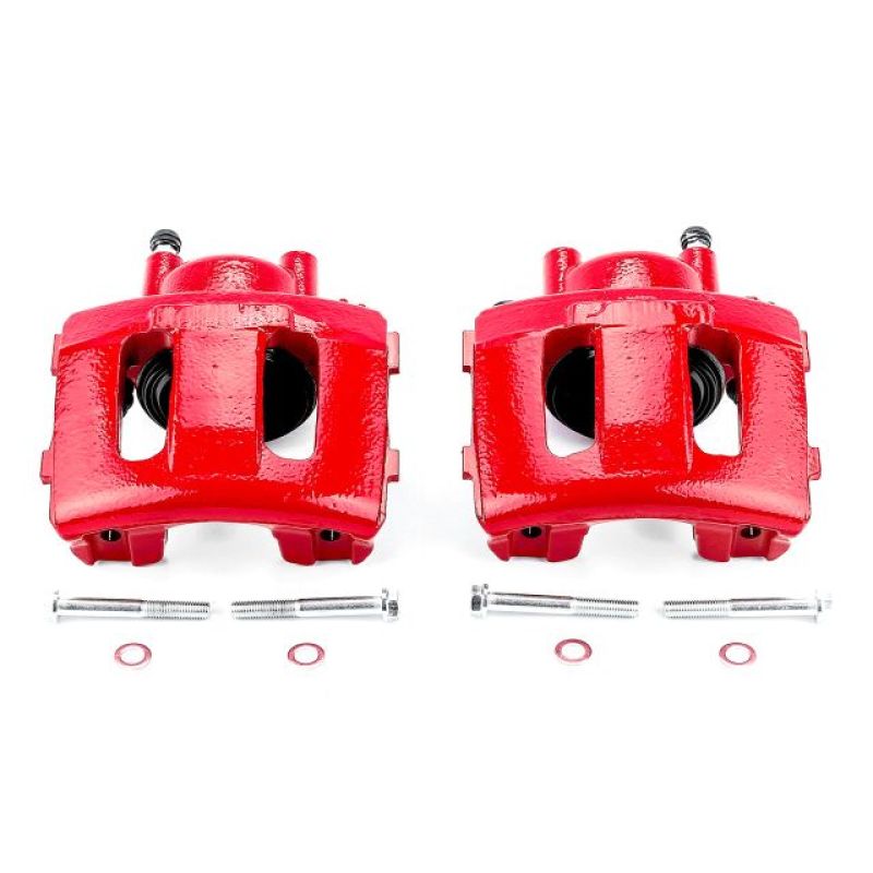 Power Stop 90-01 Jeep Cherokee Front Red Calipers w/o Brackets - Pair PowerStop Brake Calipers - Perf  AXOPROS